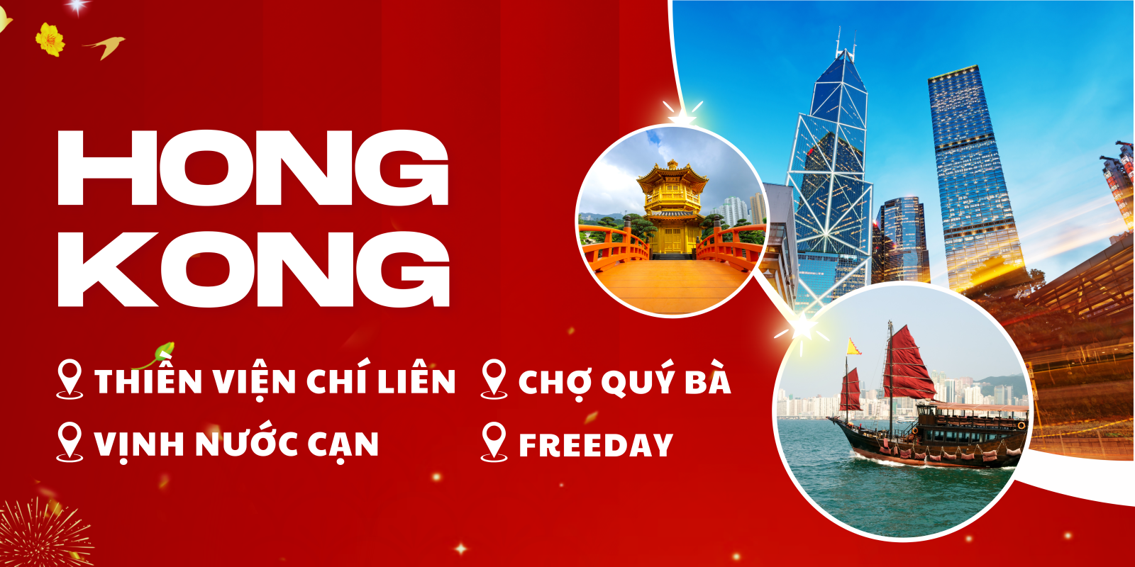 [Tết 2024] (Mùng 5) Tour Hồng Kông: Thiền Viện Chí Liên - Vịnh Nước Cạn - Freeday